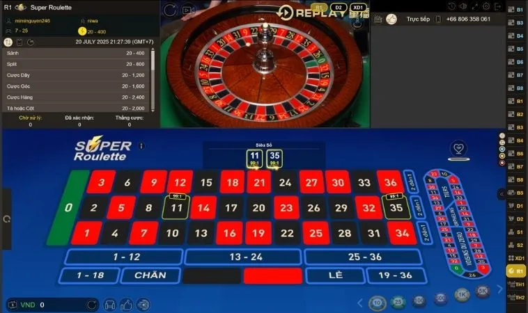 Hướng Dẫn Cách Chơi Roulette Nhà Cái SA88 Thắng Lớn Tuyệt Đối 2 Bàn cược Roulette Nhà Cái SA88