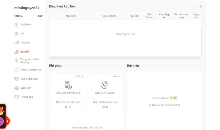 Rút Tiền SA88 Nhanh Chóng Đỉnh Cao, Tiền Về Tài Khoản Siêu Tốc 2 Giao diện rút tiền SA88